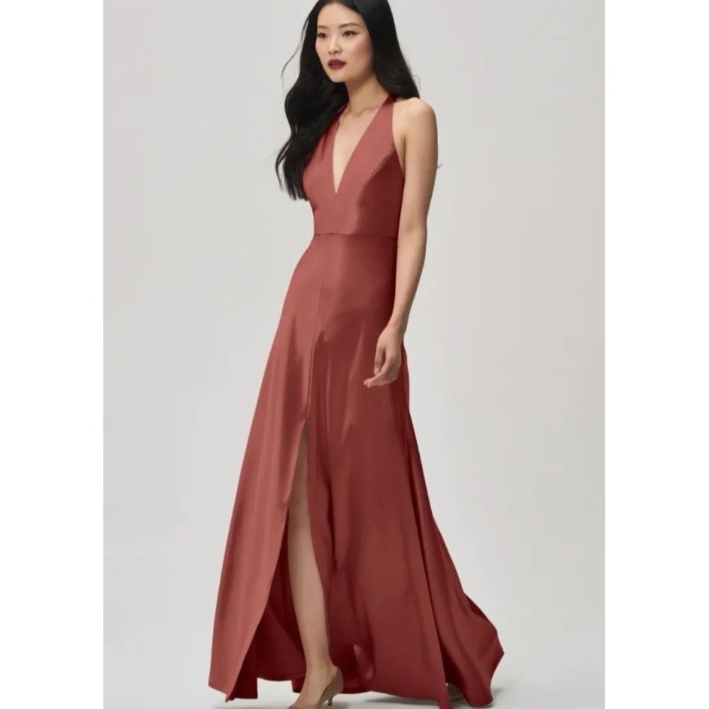 COPY - Jenny Yoo satin bridesmaid “Corrine” dress in color English Rose . Size …